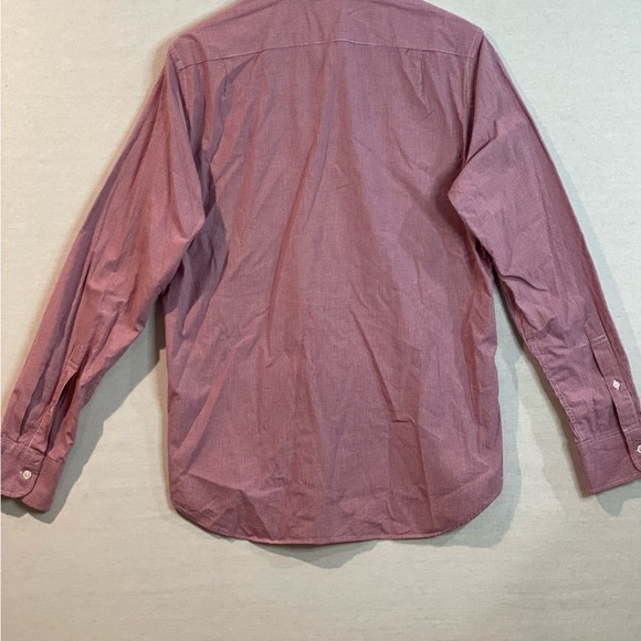 J.Crew Casual Shirt Mens M Flex Red Wine & White Button Up Long Sleeve - Picture 2 of 12